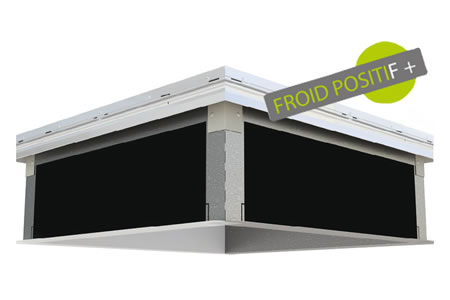 Egy speciálisan a hűtött terekbe ajánlott füstelvezető, bevilágító, tetőkibúvó és szellőztető funkciójú szerkezet - Bluesteel RPT F+